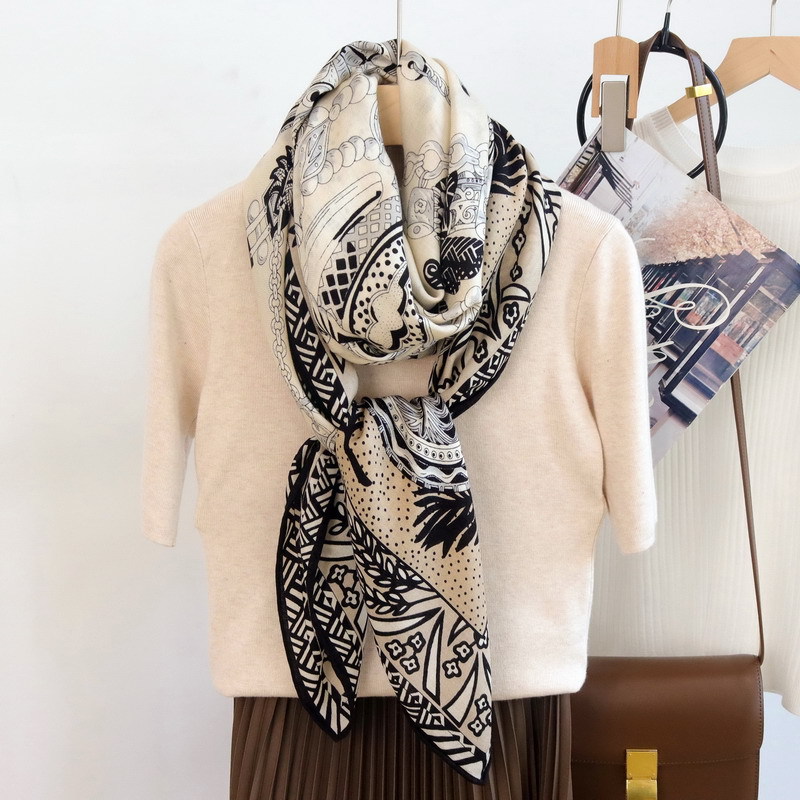 ผ้าพันคอไหมขนสัตว์ 135 ซม. ผ้า - Winter Clothing Hong Kong บทวิจารณ์และราคา